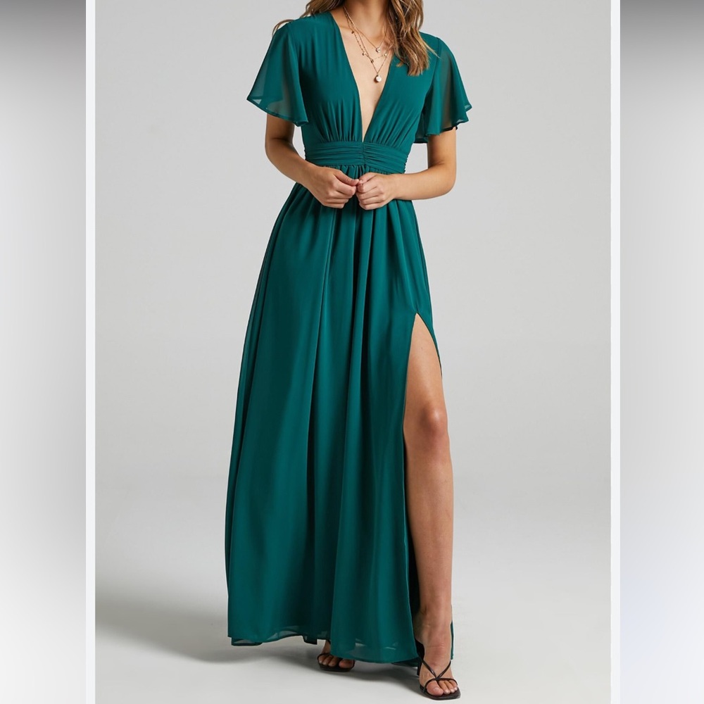 ShowPo DECEMBER MAXI DRESS EMPIRE WAIST IN EMERALD green size 4